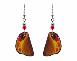 Taco Mexican Food Graphic Dangle Earrings - Womens Fashion Handmade Jewelry Cuis - £11.86 GBP