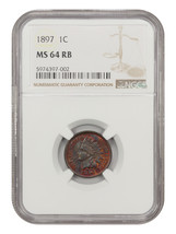 1897 1C Ngc MS64RB - £190.75 GBP
