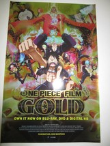 One Piece Film: Gold metallic promo Poster 17&quot; x 11&quot; - £23.63 GBP