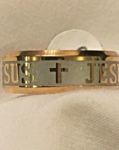 8mm Religeous - JESUS Cross Ring - Stainless Steel - Gold and Silver - $19.99