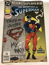Adventures Of Superman #501 Comic Book Reign Of The Supermen 1993 Vintage - £4.68 GBP
