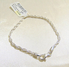 Giani Bernini  7-1/4&quot; Sterling Silver Twisted Rope Chain Bracelet R370 $110 - £21.86 GBP
