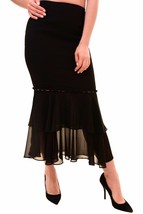 KEEPSAKE Womens Skirt Elegant Morning Rain Midi Stylish Lightweight Black Size S - £38.28 GBP