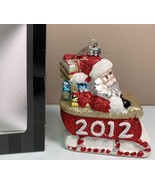 Celebrations by Radko Dated 2012 Santa Claus on Sleigh Glass Christmas O... - £17.69 GBP