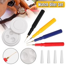 4Pcs Precision Oiler Pen Needle Pin with Oil Cup Set Watch Clock Repair ... - $22.79