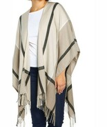 Three Dots ~ Cashmere Blend Wrap ~ Fringe ~ One Size ~ MIRANDA PLAID NEU... - $70.16 CAD