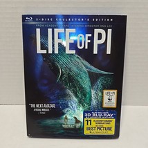 LIFE OF PI - 3 Disc Collector&#39;s Edition W/ Slipcover 3D + DVD + BLU-RAY - $8.90