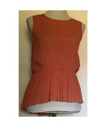 Women Coral INA Sleeveless Zip Top Crochet Accent Back Small NWT - $272.41 MXN