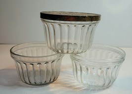 3 KERR JELLY GLASS JARS WITH ONE LID  - £14.91 GBP