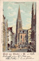 MUNSTER GERMANY~LAMERTIKIRCHE~1900 OTTMAR ZIEBER POSTCARD - $9.71