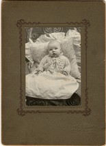 Vintage Cabinet Photo of Cute Baby (Gerber) 1885-1895 - St. Louis, Michigan - £6.80 GBP
