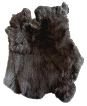 10 Natural Black Genuine Rabbit Skin Wholesale Buk Lot Hide Fur Pelt Bunny - £54.52 GBP