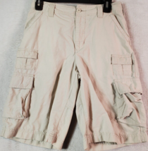 Urban Pipeline Cargo Shorts Boys 14 Tan Cotton Flat Front Medium Wash Pockets - £9.81 GBP