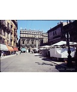 1969 Piazza Erbe Street View People Verona Italy Ektachrome 35mm Color Slide - $3.47