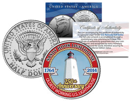 Sandy Hook Lighthouse *250th Anniversary* 2014 Jfk Half Dollar Colorized Us Coin - £6.86 GBP