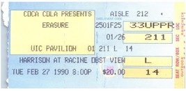 Vintage Erasure Ticket Stub February 27 1990 UIC Pavilion Chicago-
show ... - £40.06 GBP