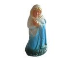 Vintage Chalkware Nativity Holy Mother Virgin Mary Kneeling Hands Crosse... - $9.99