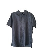 Alfani Men&#39;s Dark Gray Short Sleeve Shirt - £7.62 GBP