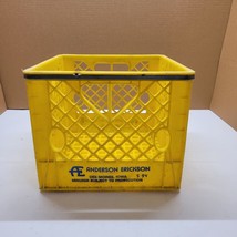 Anderson Erickson Plastic Milk Crate Yellow Vintage VTG Des Moines Iowa - £15.75 GBP