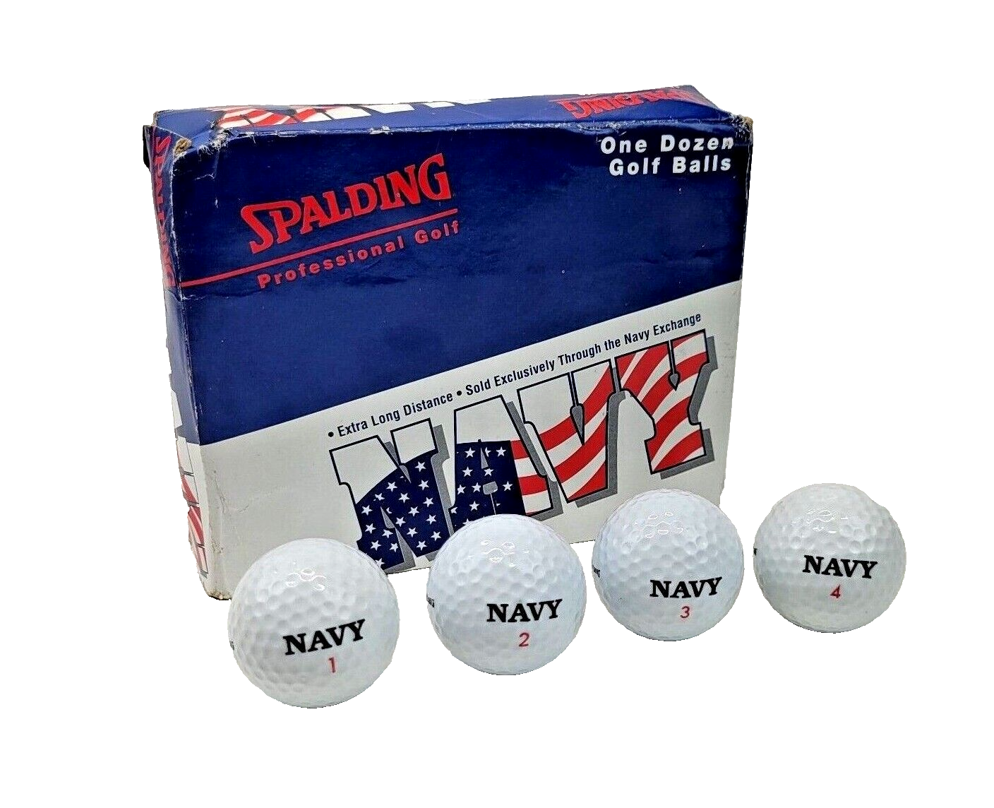 Vintage US Navy Golf Balls Spalding Navy Exchange Exclusive 12 Balls NEW - £19.97 GBP