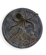 SPI Home Octopus Wall Mounted Garden Clock and Thermometer 16.0&quot; x 16.0&quot;... - £144.98 GBP