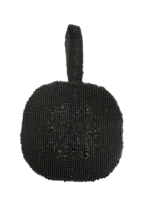 VTG Czech Black Glass Bead Art Deco Beaded Purse Evening Bag Clutch Wall... - $43.66