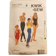 Kwik Sew 2797 Pattern Misses&#39; Leotards Leggings Dance Yoga XS-XL VTG UC - £6.48 GBP