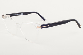 Tom Ford 5639 026 Clear Black / Blue Block Eyeglasses TF5639-B 026 54mm - $179.55