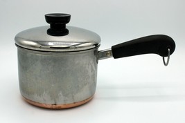 Vintage Revere Ware 1801 1.5 Qt. Tall Pot with Copper Bottom &amp; Lid Rome NY - £13.24 GBP
