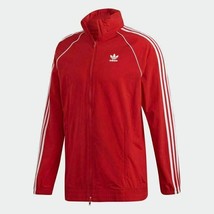 NWT men&#39;s XXL Adidas Originals Trefoil superstar hooded WB/Windbreaker D... - $66.49