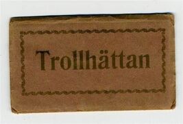 Falls of Trollhattan Sweden Sepia Picture Folder Gota Canal 1920's - $27.69