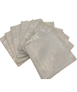 Vintage Damask Blue Napkins 14&quot; x 14&quot; Set of 8, Made in Japan - $33.08 CAD