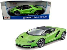 Lamborghini Centenario Lime Green with Matt Black Top 1/18 Diecast Model Car by  - $127.49