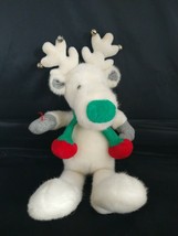 Applause Snowbell White Reindeer Plush 10&quot; Stuffed Animal Toy Jingles Vintage - £19.98 GBP