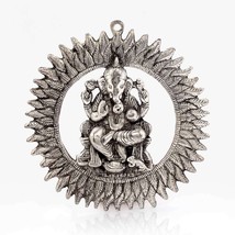White Metal Chakra Lord Ganesha Wall Hanging Siddhi Vinayak Ganesha idol - £17.87 GBP