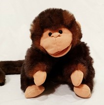Monkey with tail Hand Puppet Brown Plush 9&quot; Folktails Folkmanis - $24.99
