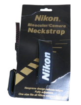 Vintage Nikon Camera Neckstrap Padded Black Neoprene NOS - $182.31 MXN