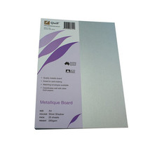 Quill A4 Metallique Board 285gsm (Pack of 25) - Silver Shadw - $50.54