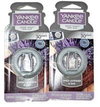 2 Yankee Candle Smart Scent Vent Clips 30 Day Dried Lavender &amp; Oak Air Freshener - £17.57 GBP