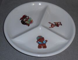 Pillivuyt TRI DIVIDED GRILL PLATE Holiday Theme MADE IN FRANCE - $11.87