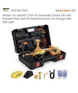Electric Car Jack Kit 3 Ton 12v Automatic Scissor Lift Jack Protable Flo... - $996.63 MXN
