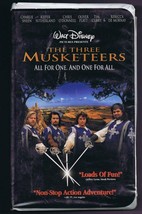 Three Musketeers ORIGINAL Vintage VHS Clamshell Edition Disney Charlie Sheen - £11.86 GBP