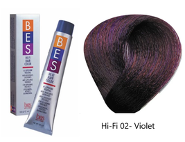 BES Beauty & Science Hi-Fi Hair Color - Hi-Fi 02- Violet, 3.5 Oz.