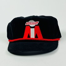 Vintage Morris Black Corduroy Snapback Ball Cap Hat - $14.24