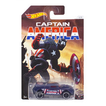 Year 2015 Hot Wheels Captain America 1:64 Die Cast Car 4/8 - Blue Race Car RD-08 - $19.99