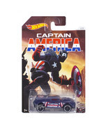 Year 2015 Hot Wheels Captain America 1:64 Die Cast Car 4/8 - Blue Race Car RD-08 - £16.06 GBP