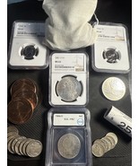 LOT COINS - BECOME A COLLECTOR TODAY - SLABS, MERCS, SILVER, 1+ LB WHEAT... - €212,15 EUR