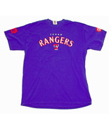 Texas Rangers MLB Blue T Shirt Dr Pepper CVS Logos US L - £8.59 GBP