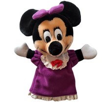 Walt Disney Productions Minnie Mouse Hand Puppet Purple Dress Bow 12 in ... - £10.16 GBP