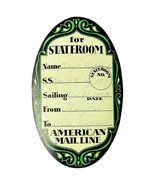 Vintage 1929 American Mail Line Ship Luggage Label Stateroom Tag China J... - $63.77 CAD